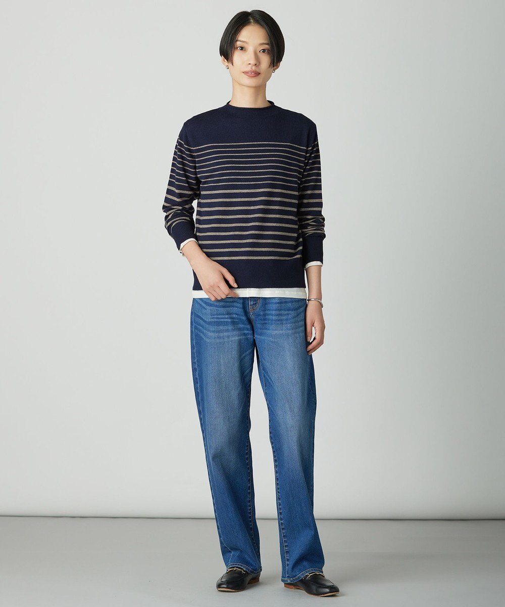 J.PRESS LADIES L SOFT TOUCH WOOL ボーダー ニット 