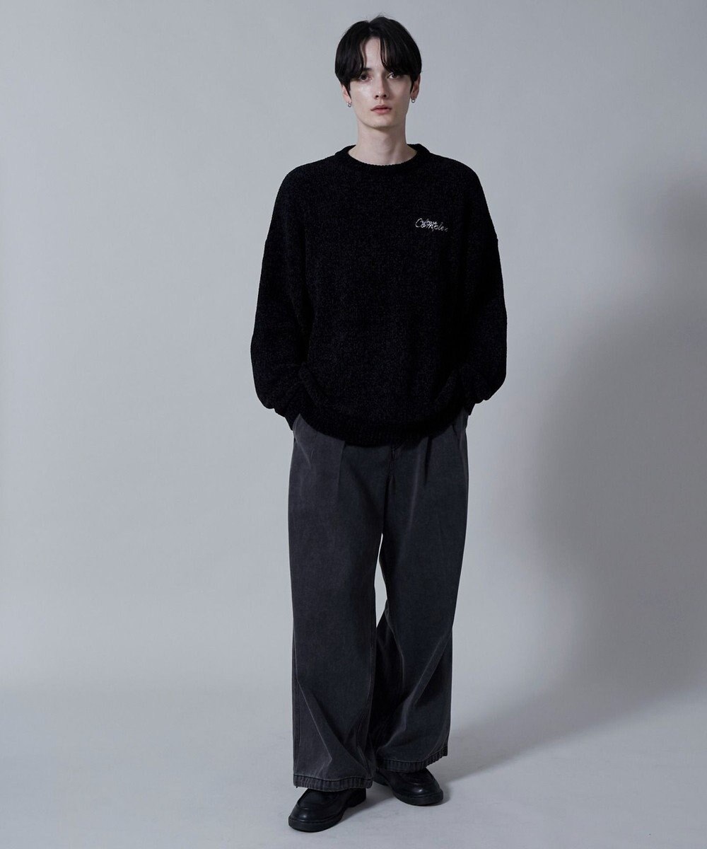 WEGO ベロアモールワンポイントプルオーバー 