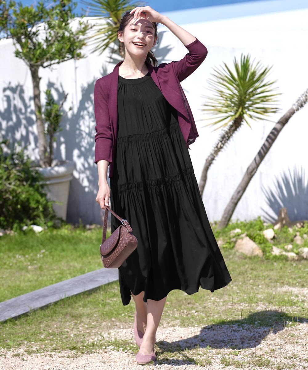 Tiaclasse L 【小倉優子さん着用・UVケア・接触冷感】ショートトッパーカーディガン 