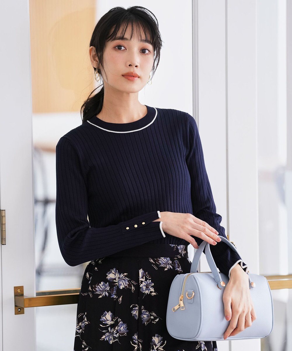 ANY SIS ラインポイント ニット 