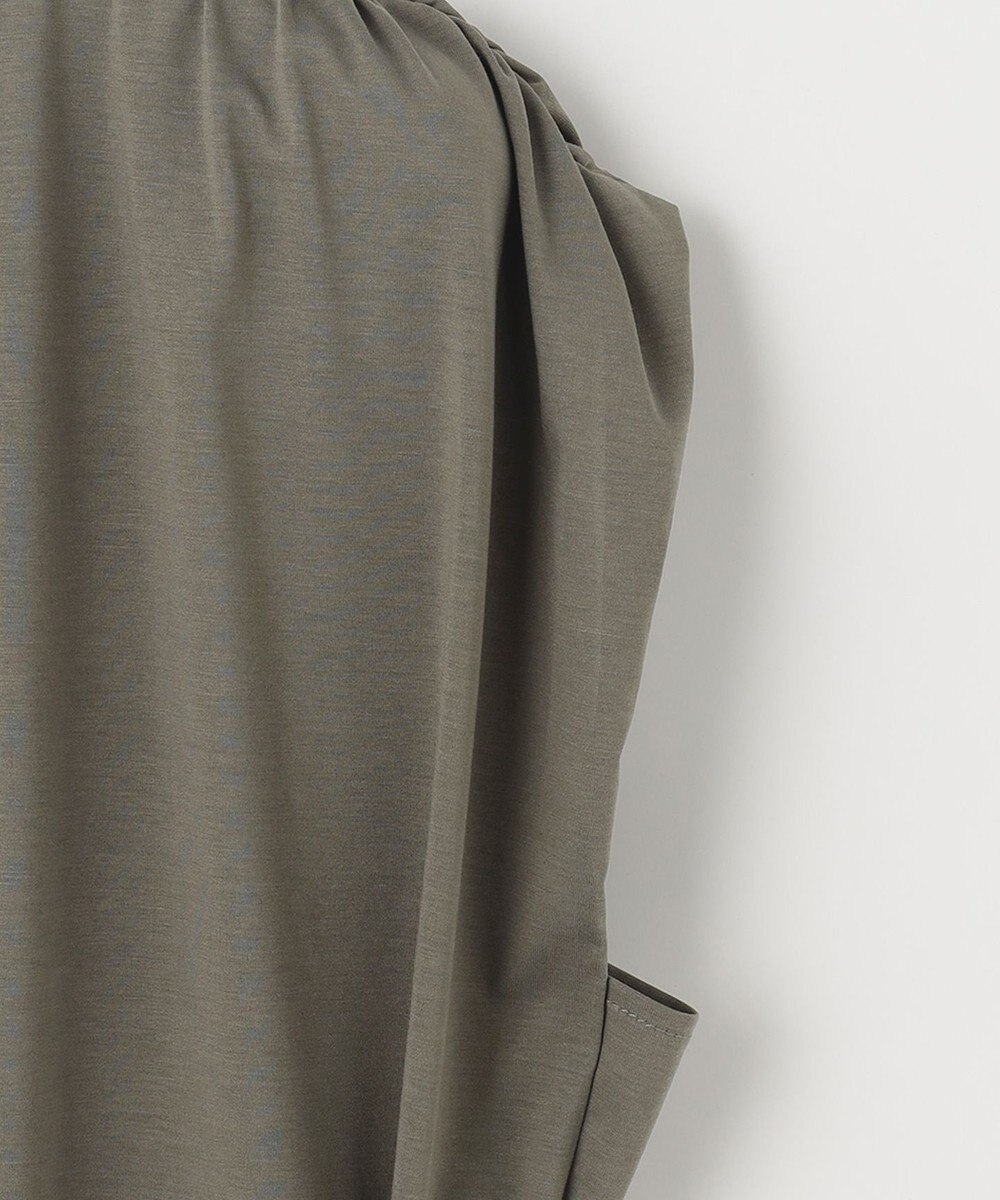 自由区 L 【洗える】ライトギャザーフレンチスリーブ ワンピース 