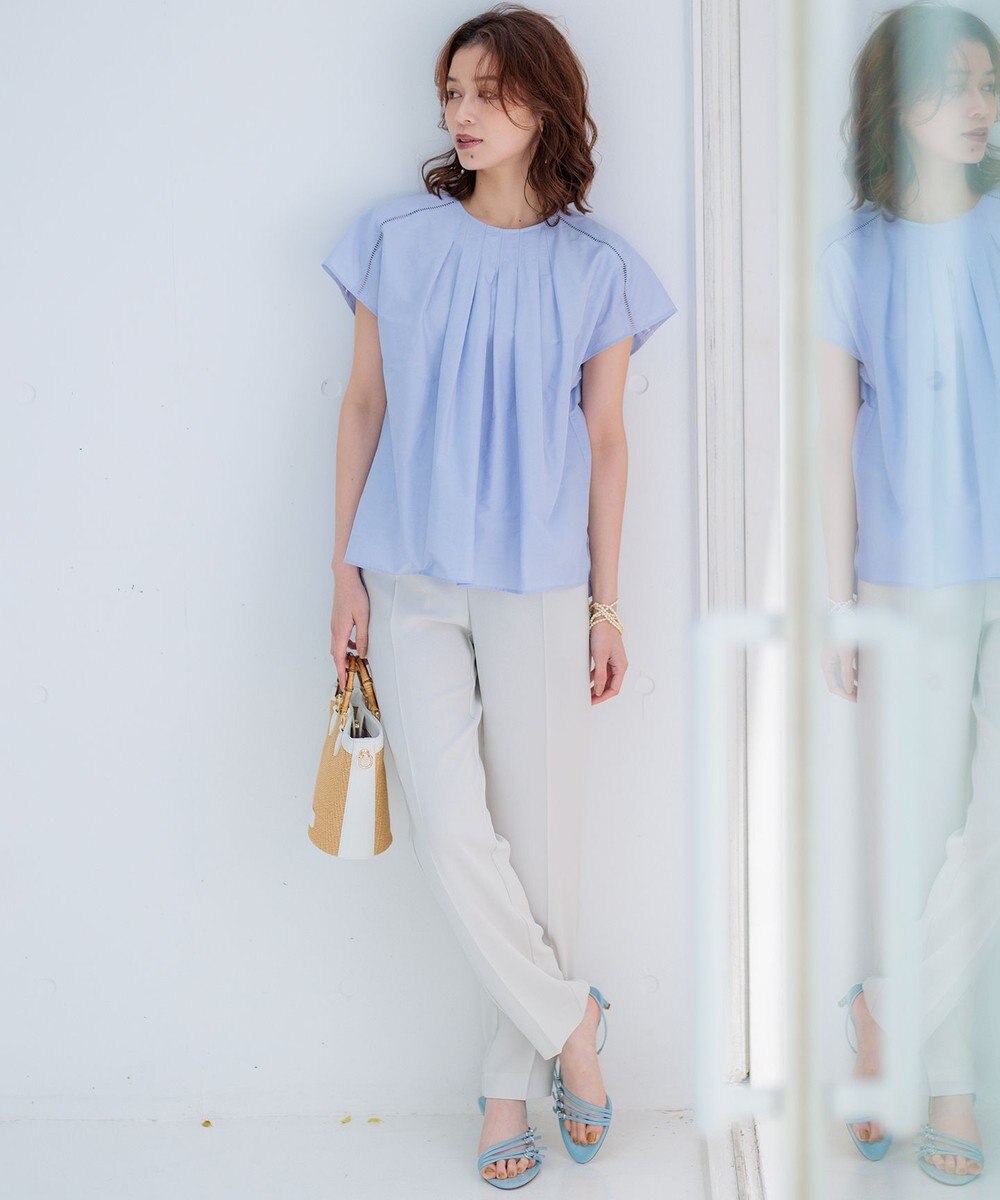 23区 【洗える】シャルマンエンブロイダリー Tブラウス 