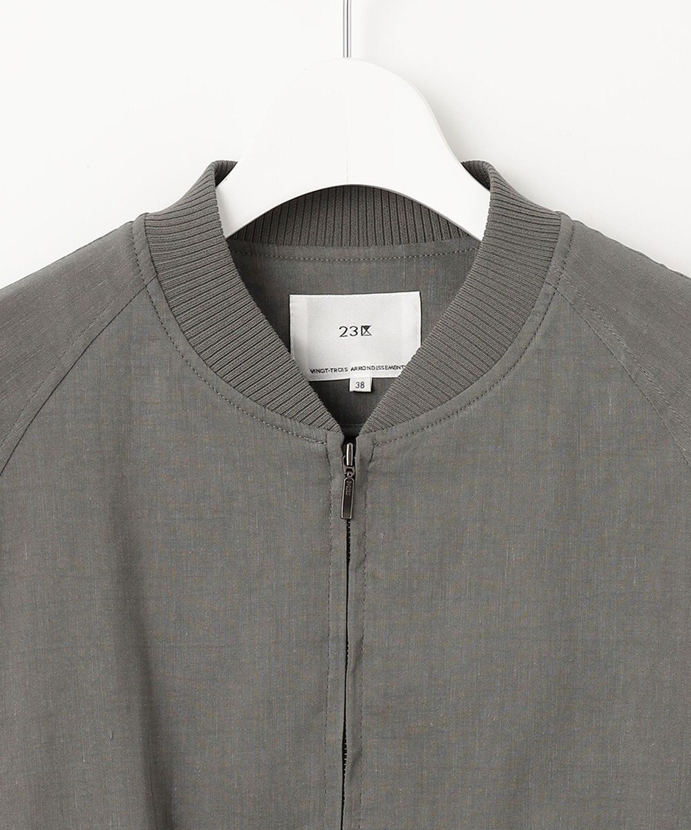 23区 【CLASSY.6月号掲載/洗える】リネンレーヨンストレッチ ブルゾン 
