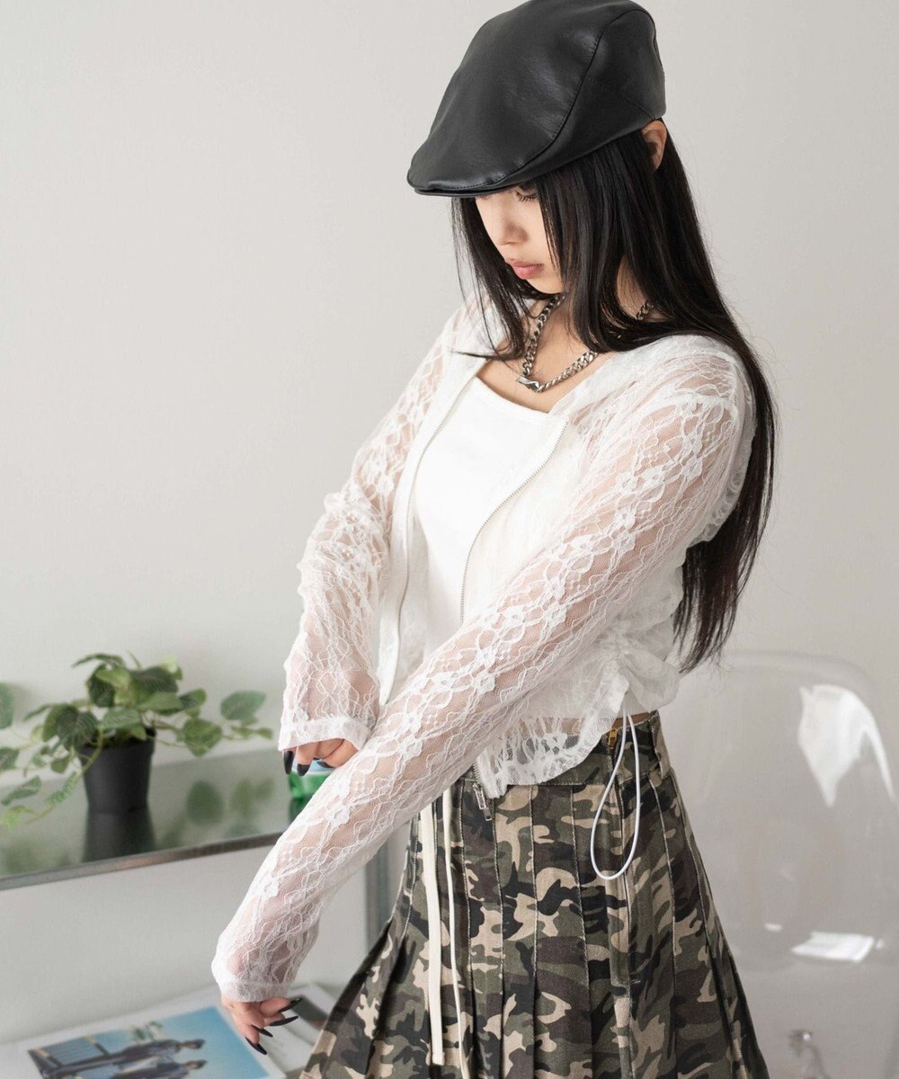 WEGO レースダブルジップパーカー 