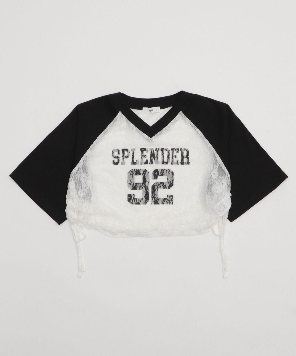 WEGO ラグランレースサイドドロストショートT 