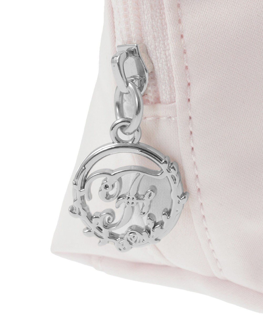 Maison de FLEUR サテンリボンラウンドポーチ 