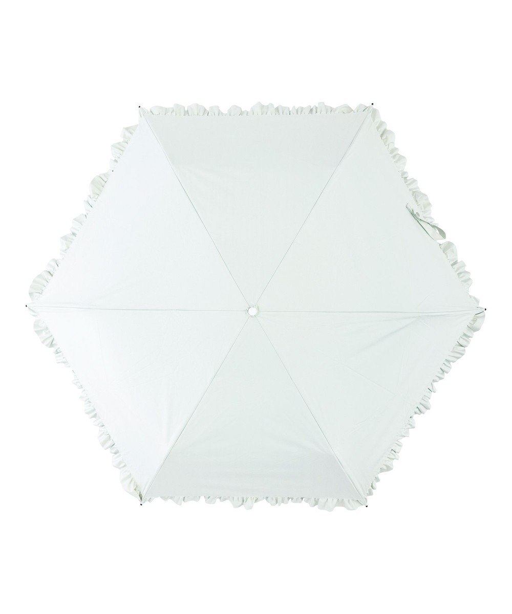 MOONBAT estaa 晴雨兼用 折りたたみ傘 無地フリル 日傘 遮光 遮熱 UV 