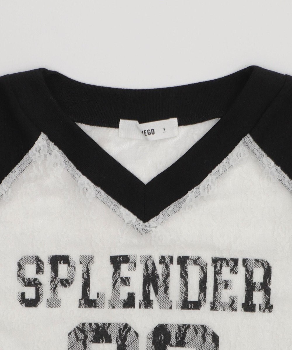 WEGO ラグランレースサイドドロストショートT 