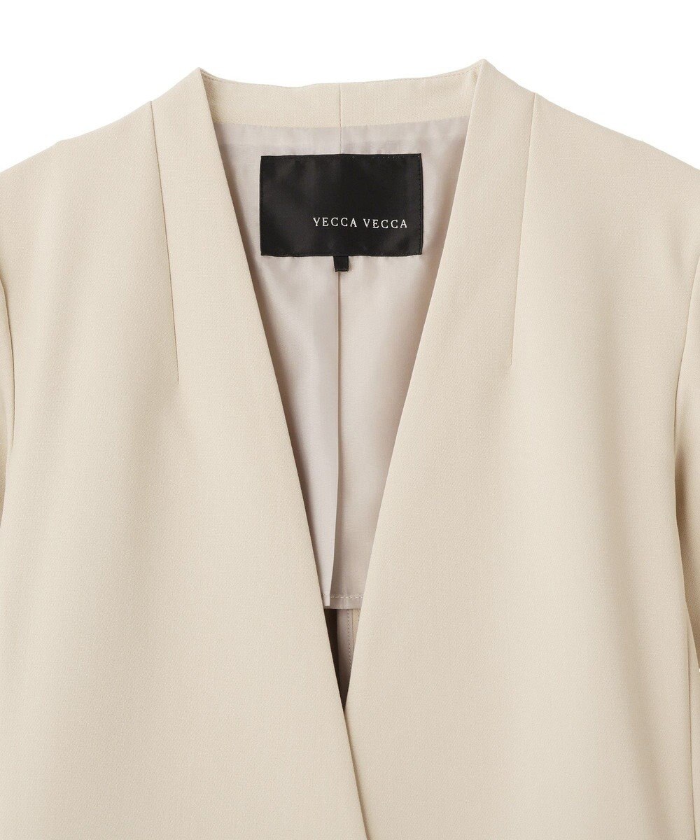 YECCA VECCA ストレッチノーカラージャケット 