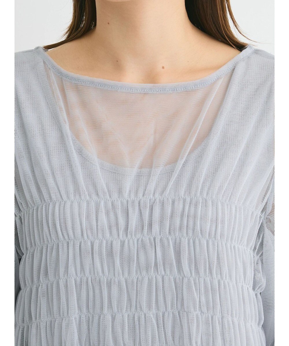 Green Parks チュールシャーリングチュニック 