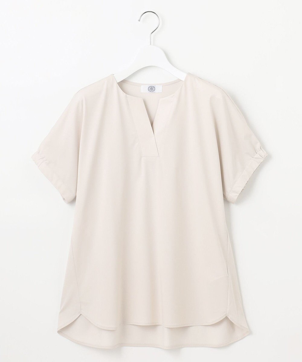 J.PRESS LADIES L 【接触冷感】プレーティングジャージー フレンチスリーブ カットソー 