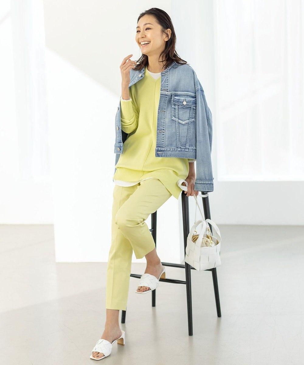 自由区 【接触冷感・撥水防汚加工】COOLMAX テーパードパンツ 