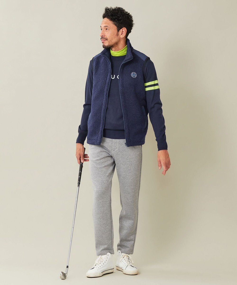 23区GOLF 【MEN】【ウォッシャブル】ウールブレンド ロゴニット 