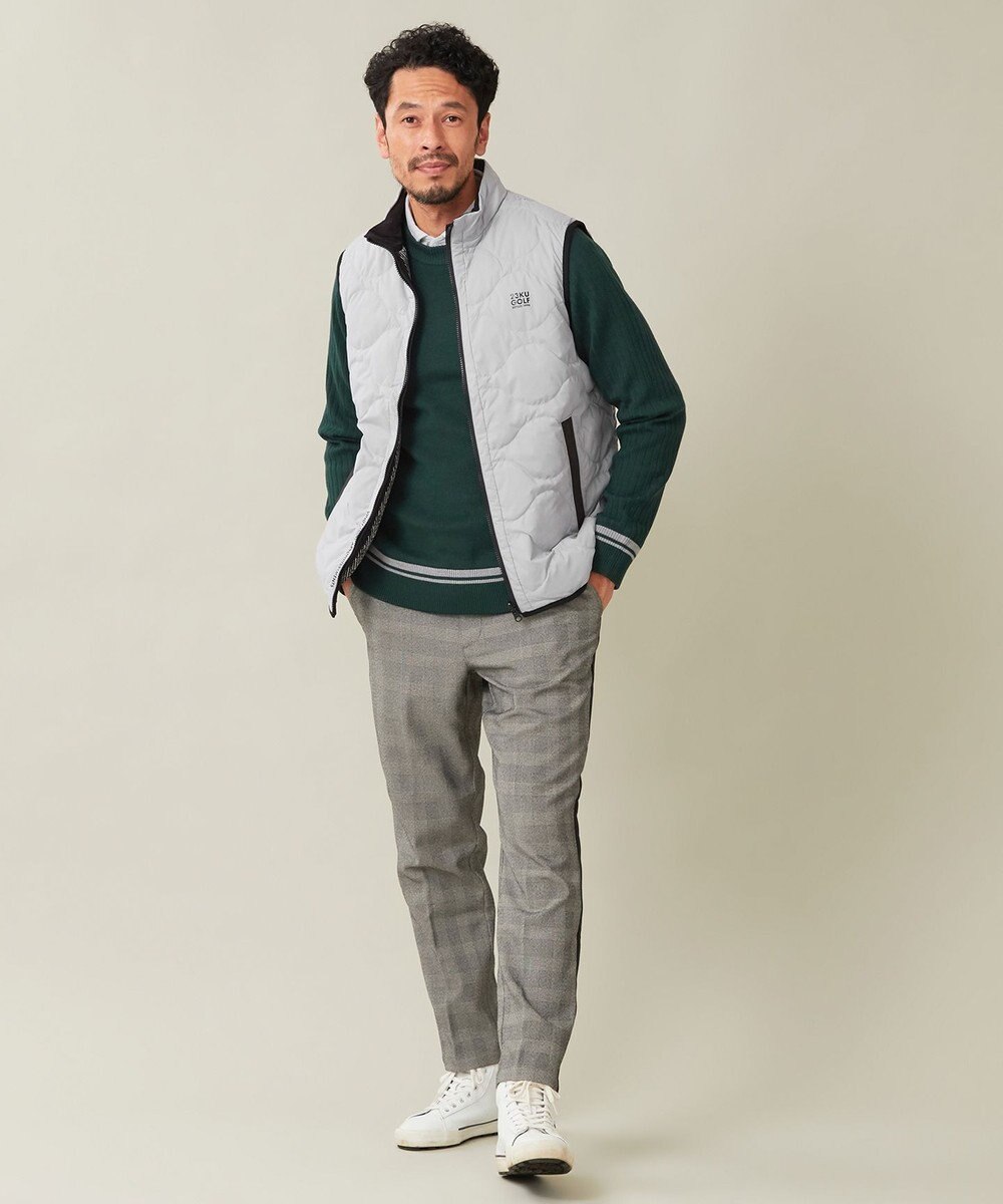 23区GOLF 【23Fondation/MEN】グレンチェック パンツ 