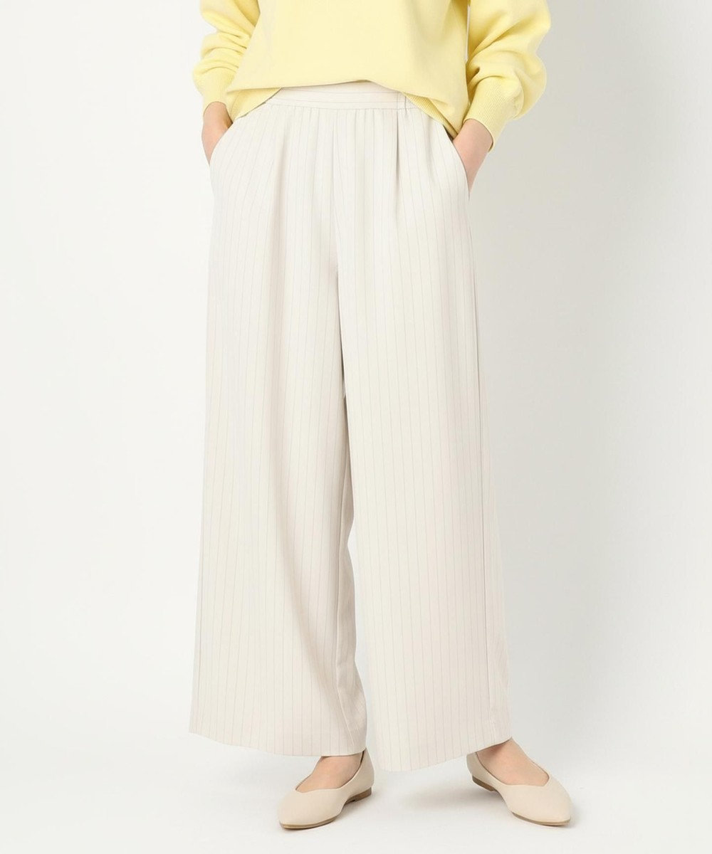 ANY イージーケアライトストレッチワイドパンツ 