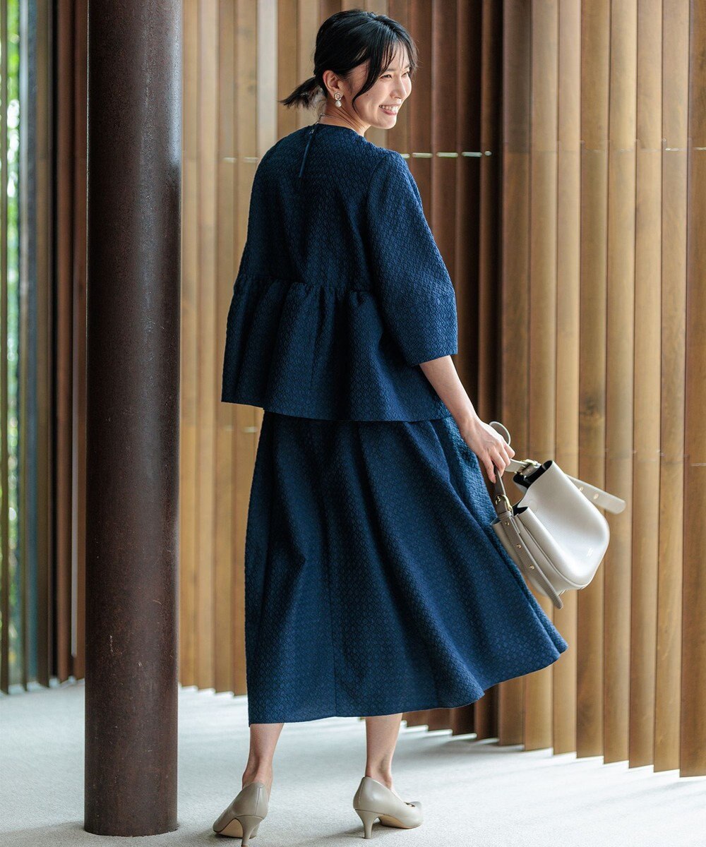 23区 S 【洗える】プレザンスジャカード タックスカート 