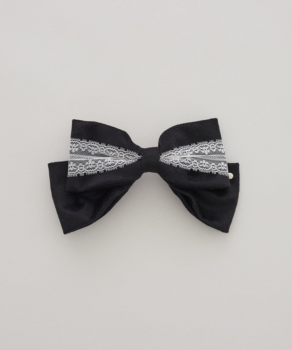 Maison de FLEUR ベロアレースリボンバレッタ 