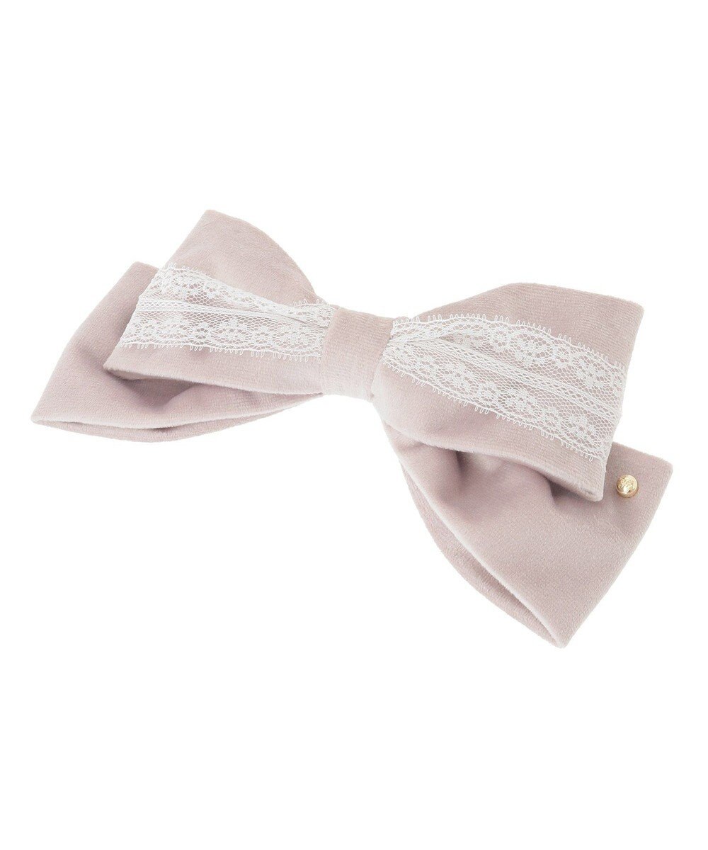 Maison de FLEUR ベロアレースリボンバレッタ 