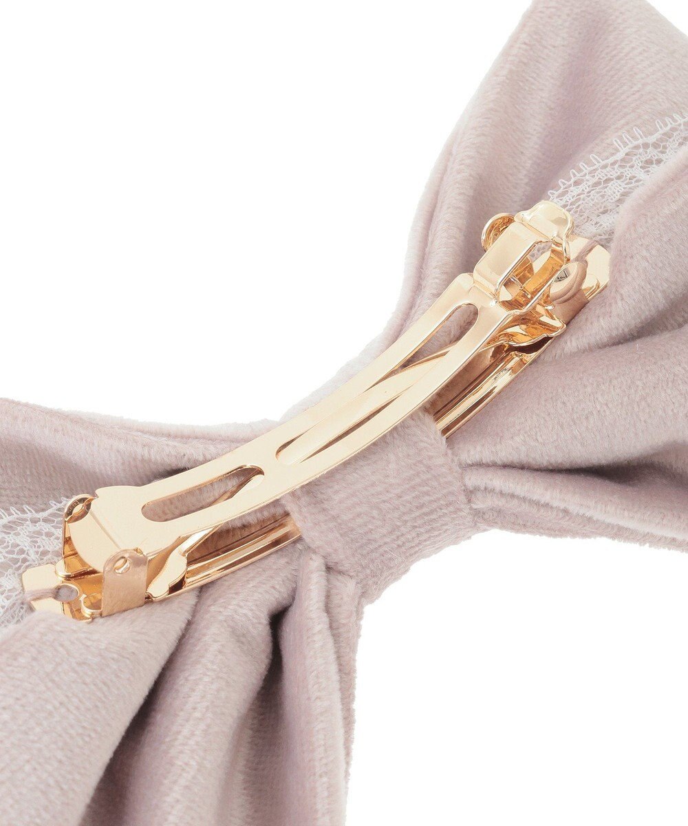 Maison de FLEUR ベロアレースリボンバレッタ 