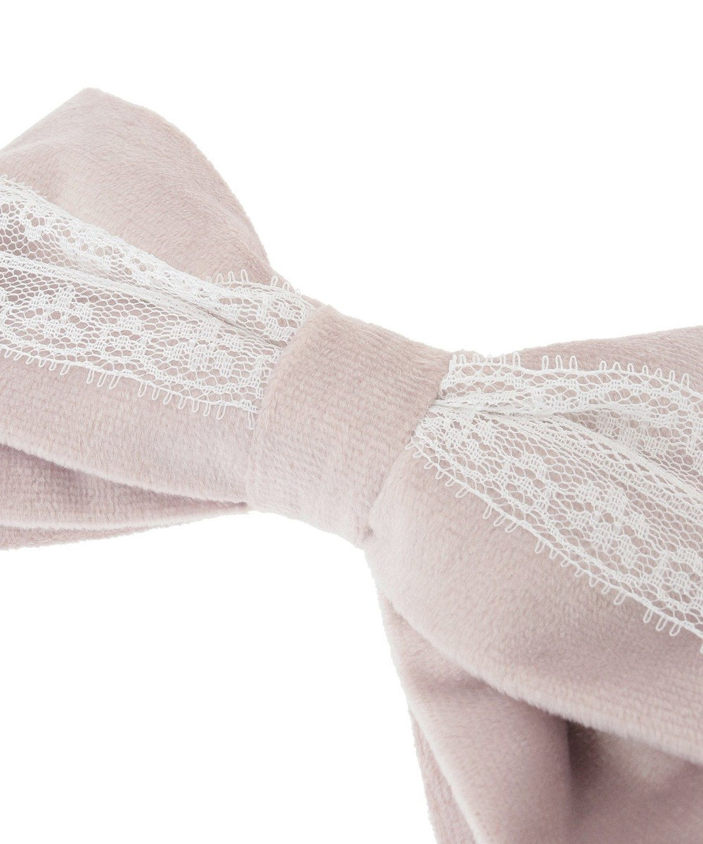 Maison de FLEUR ベロアレースリボンバレッタ 
