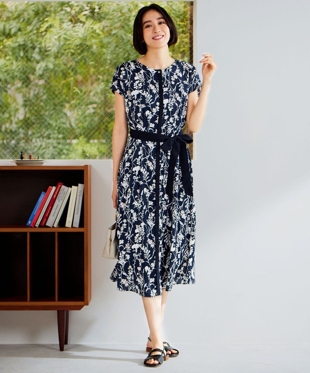 自由区 S 【ご好評につき追加生産・新色追加】ハーバルフロープリント ワンピース 
