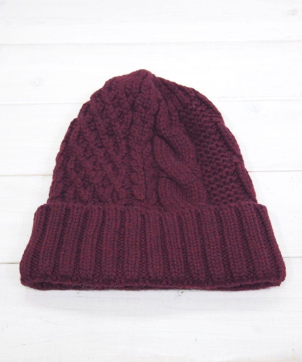 石田製帽 〈新色追加！〉カシミヤニット アラン編みワッチN ニット帽 