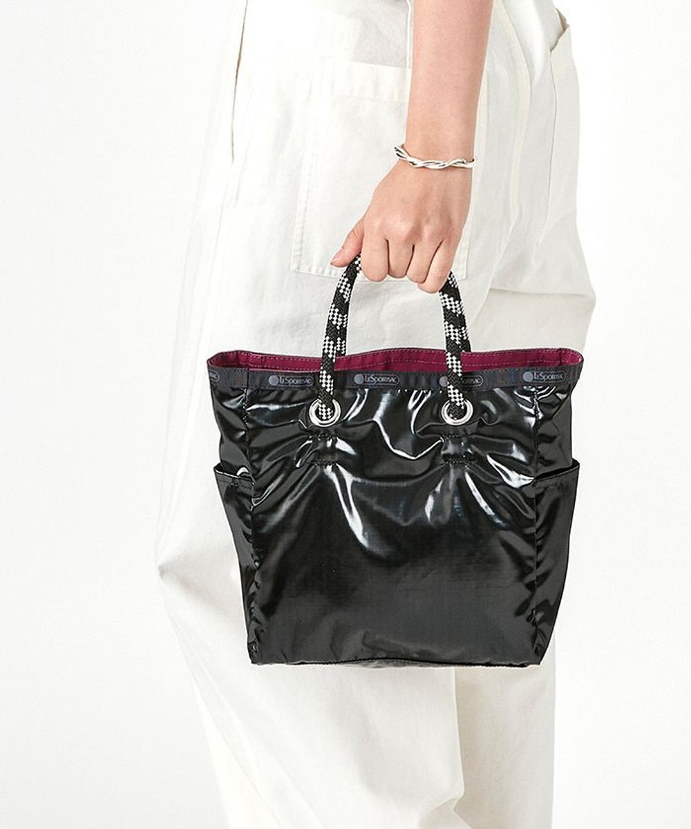 LeSportsac MEDIUM 2 WAY TOTE/２ウェイパープル/ブラックシャイン 