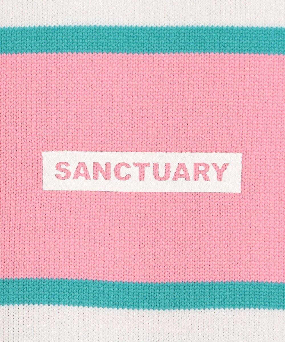 PW CIRCULUS 【WOMEN】【洗える/イージーケア】ロゴ ボーダー ニット ゴルフウェア レディース 