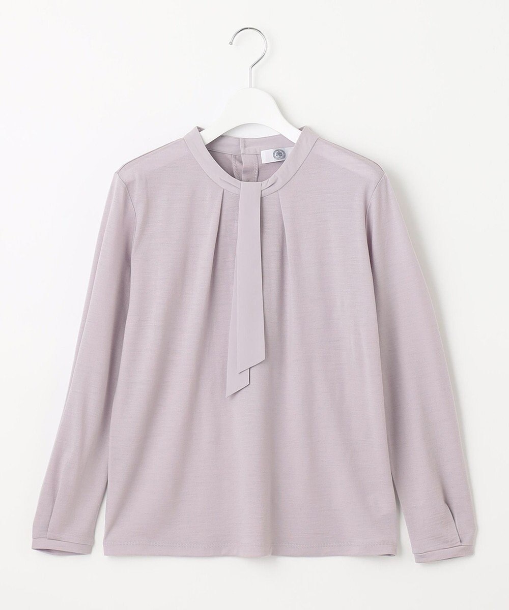 J.PRESS LADIES ウォッシャブルウールジャージー ボウタイ カットソー 