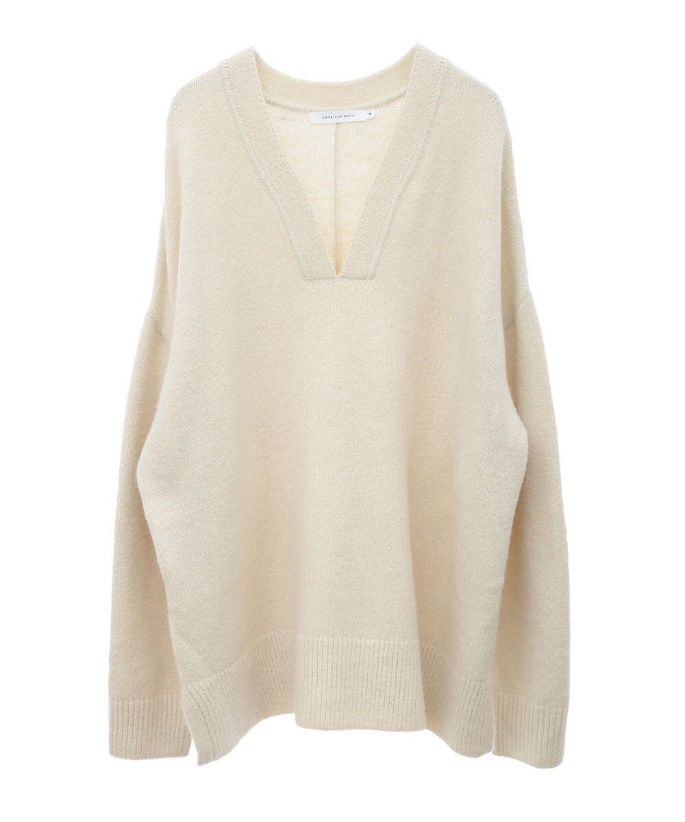 AMERICAN HOLIC カーブネックニットプルオーバー 