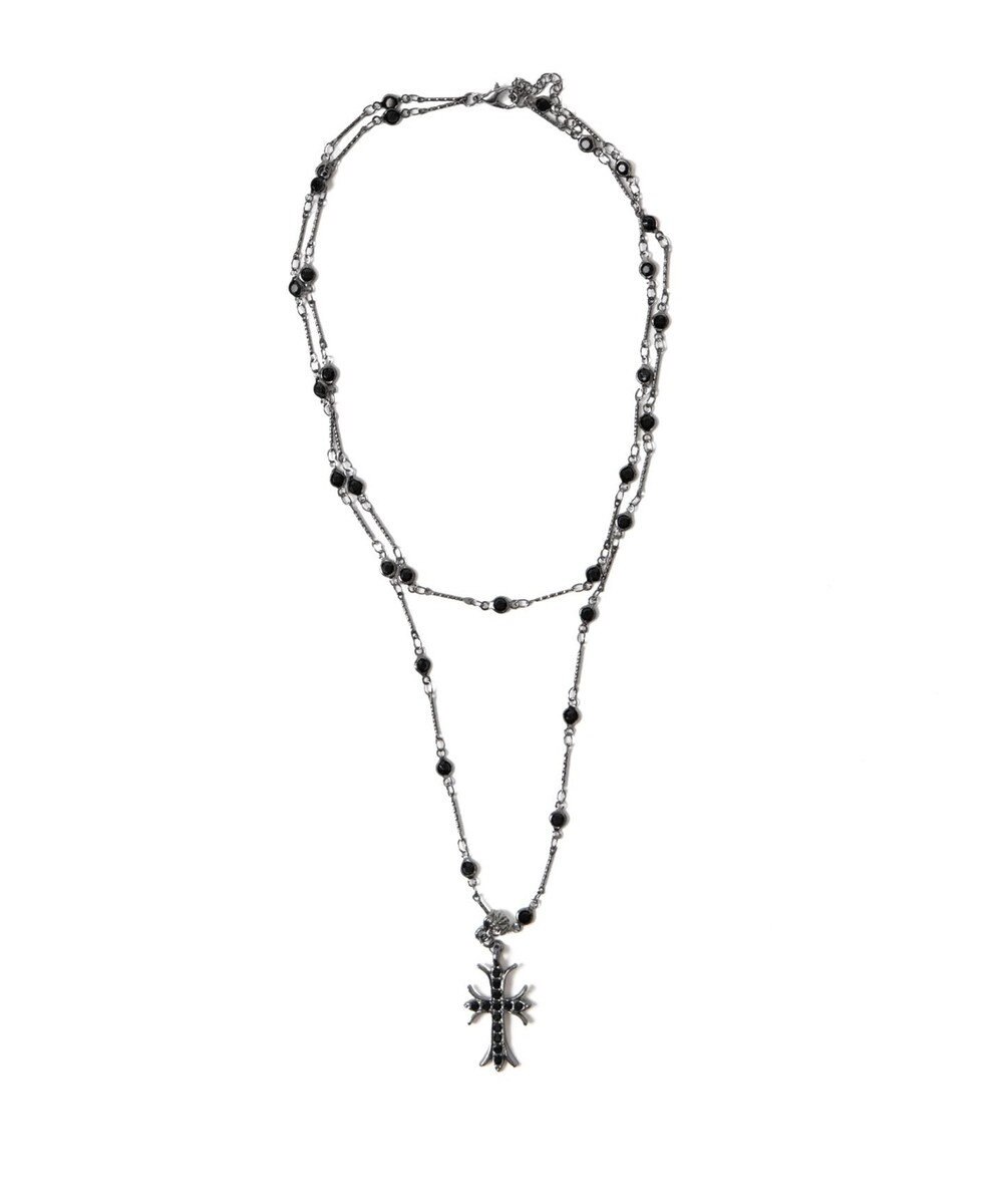 WEGO L2連デザインチェーンクロスネックレス 