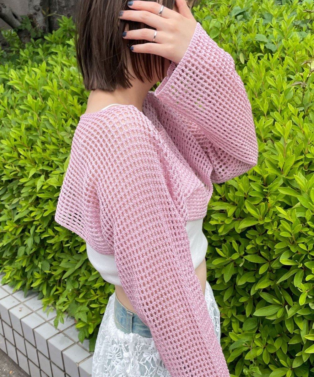 WEGO ラメショートニットプルオーバー 