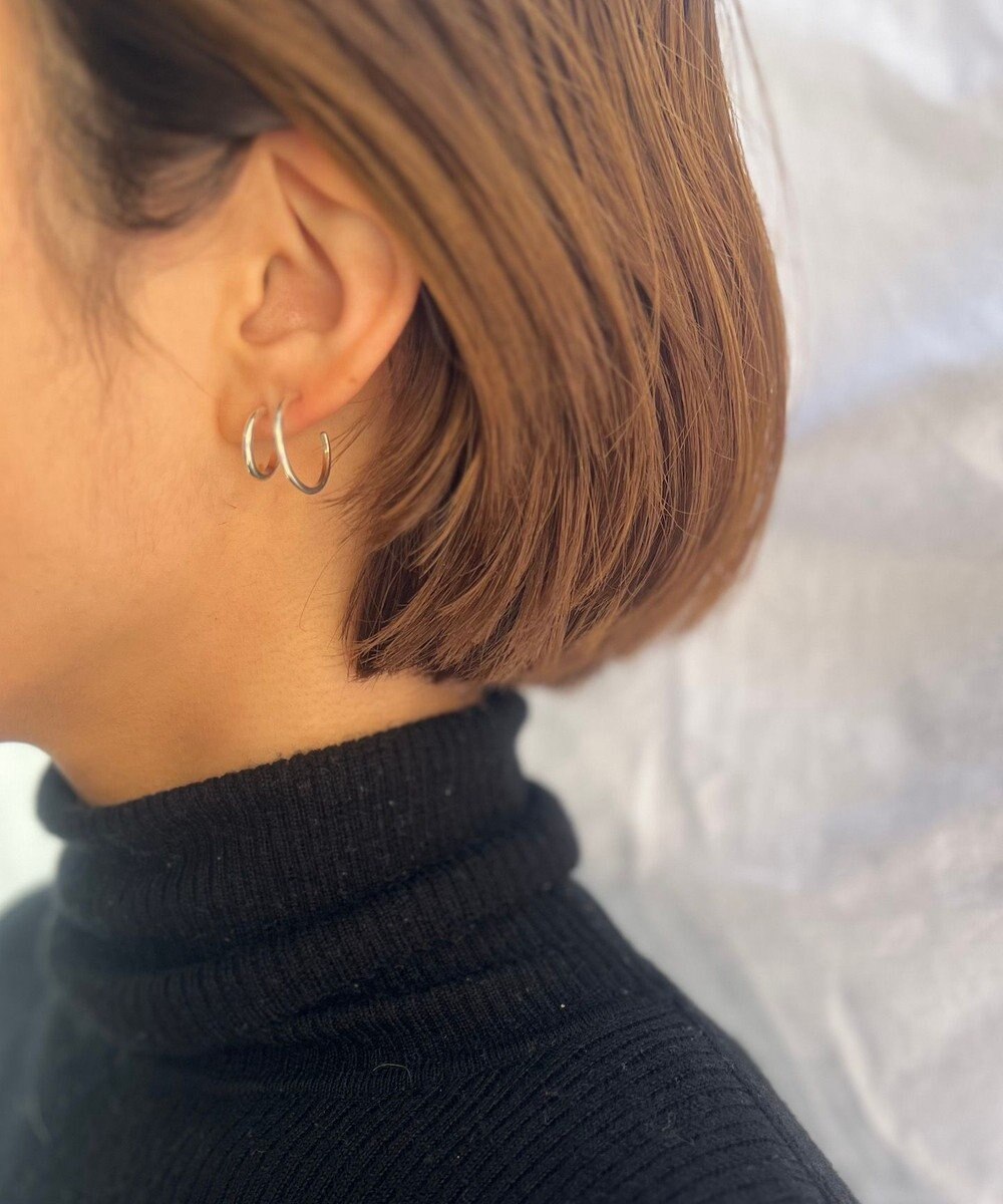 yoaa シルバー925　ミニラインピアス 