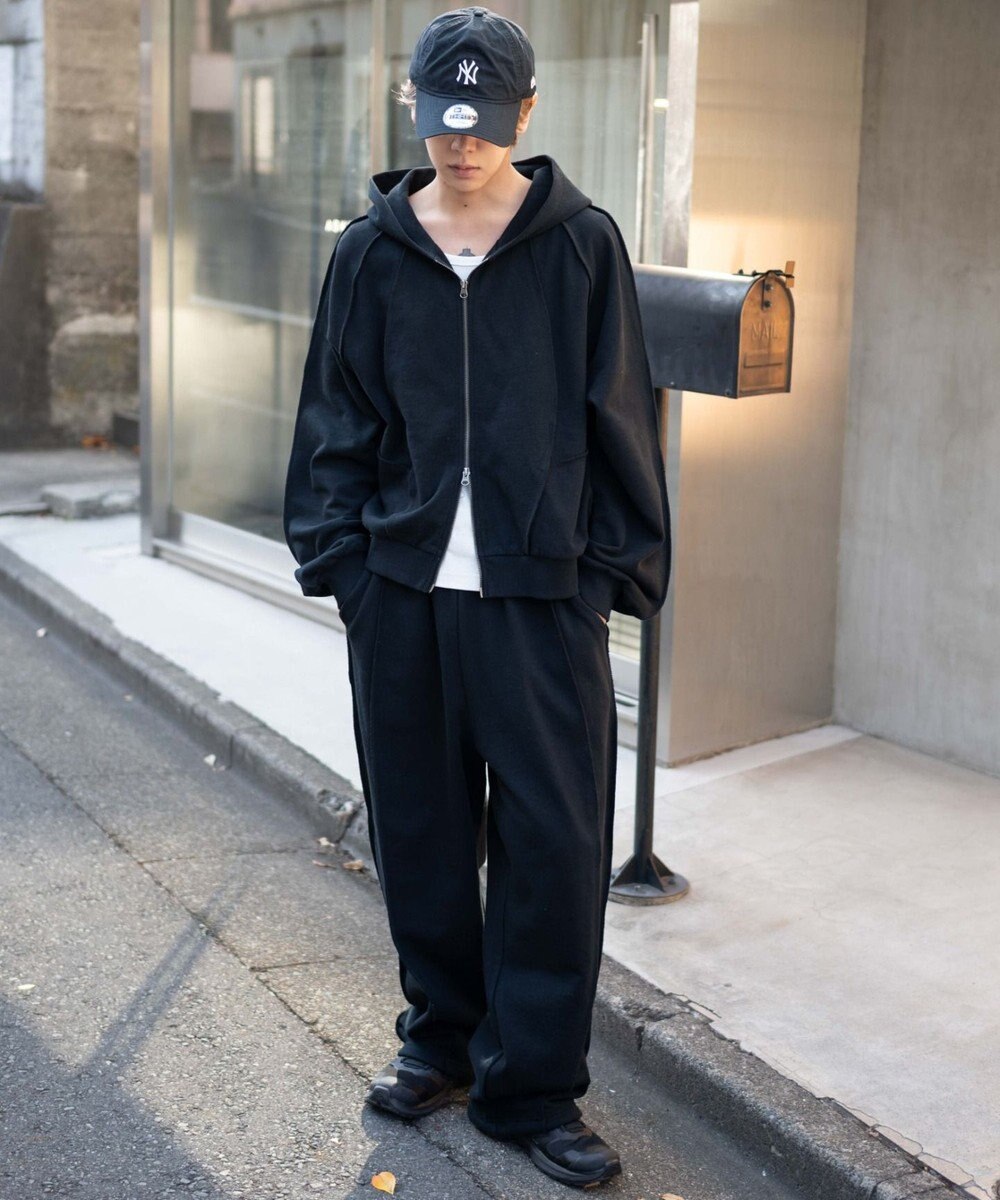 WEGO 【ユニセックス着用ITEM/MLサイズ展開】スウィッチングZIPパーカー 