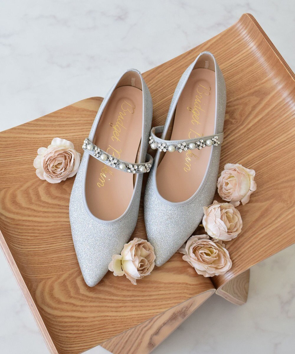 Bridget Birkin ＜抗菌消臭＞【Bridget Birkin】キラキラストラップポインテッドパンプス 