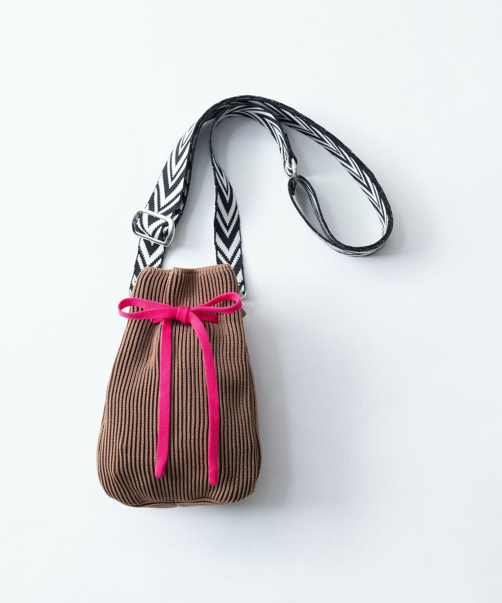 TRICOTE RIB POUCH BAG／リブ巾着バッグ 