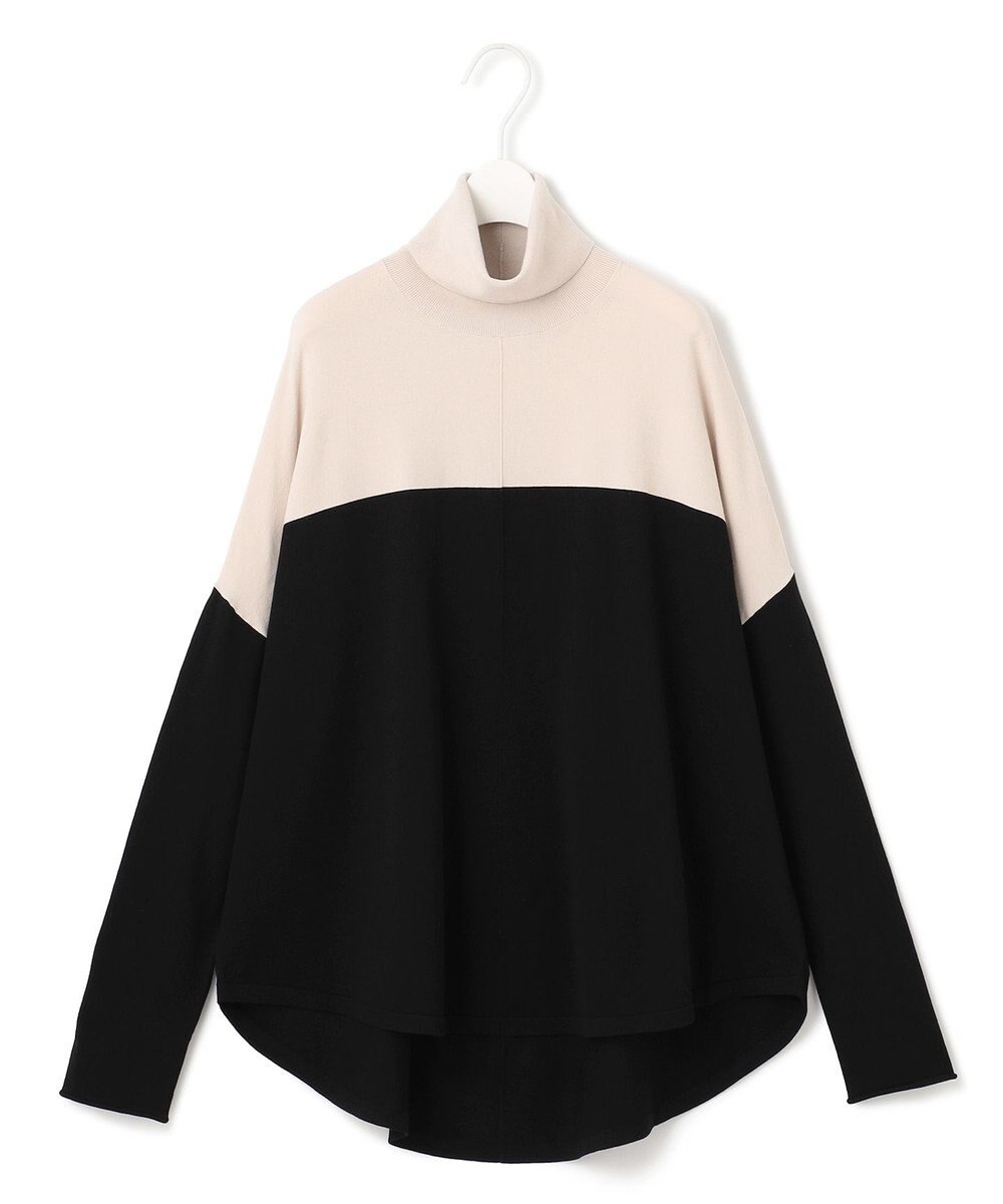 ICB 【洗える】 ヴィスコースワイド タートルネックプルオーバー 