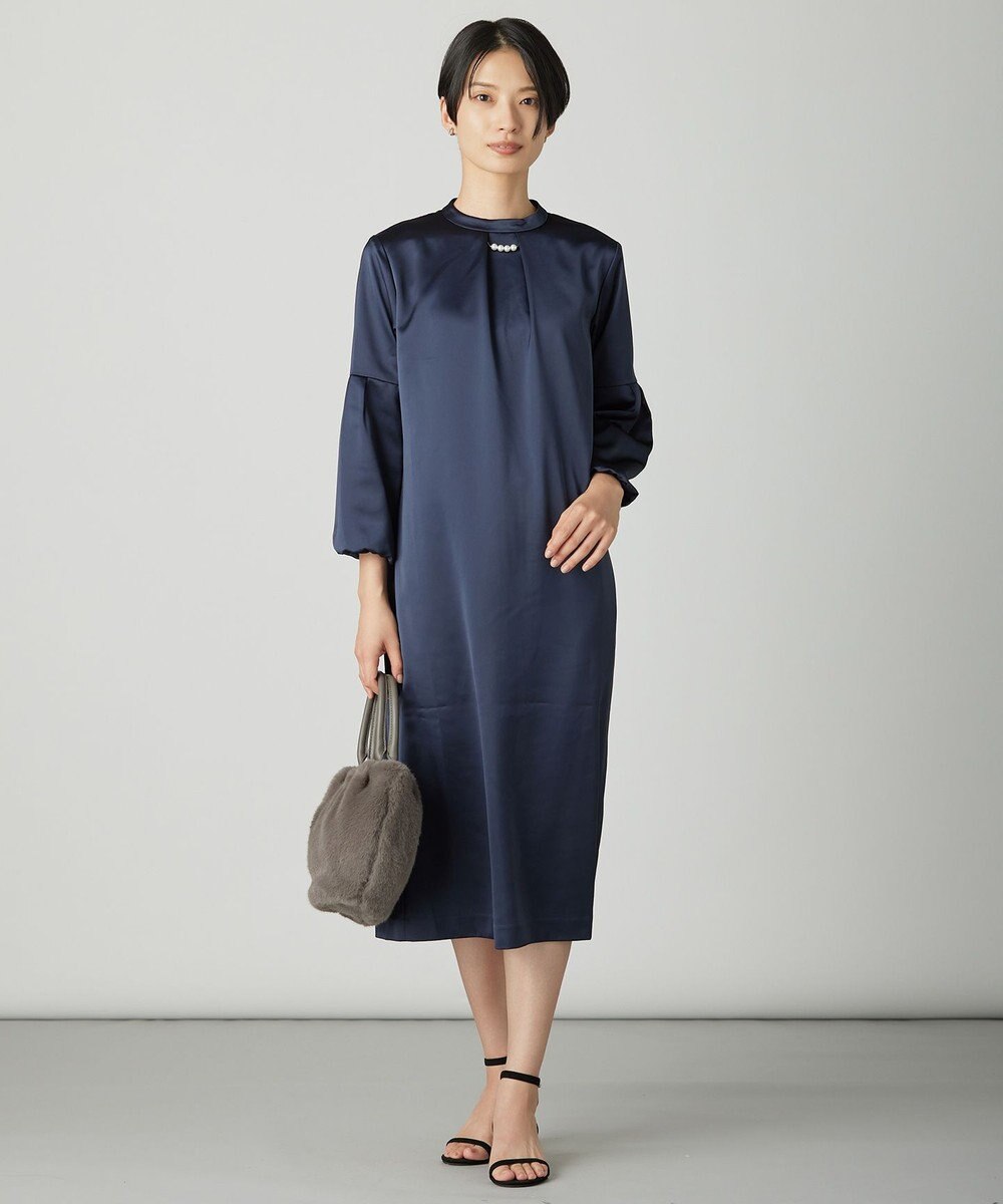 J.PRESS LADIES ノーブルサテン ワンピース 