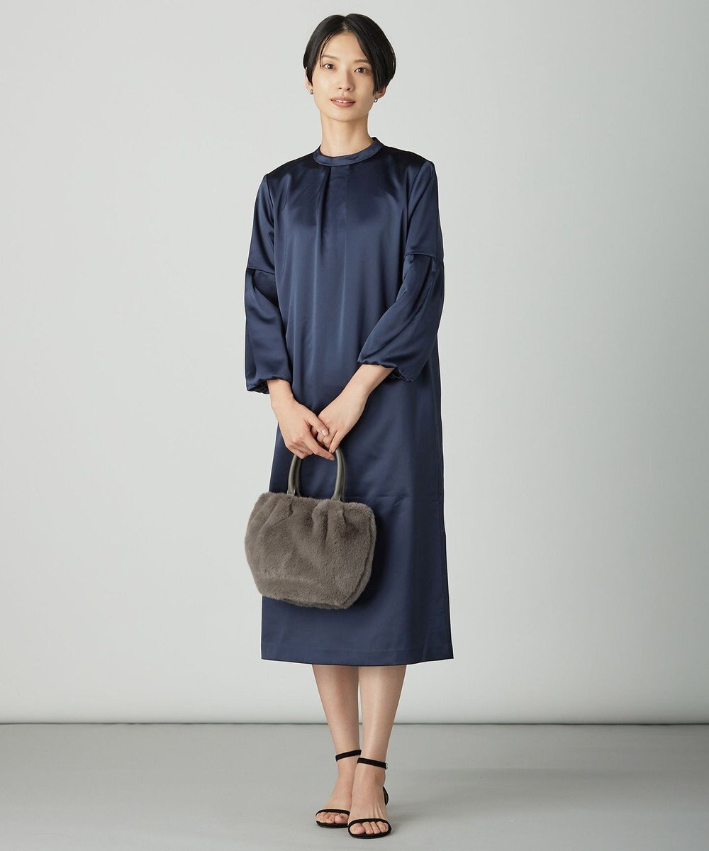 J.PRESS LADIES ノーブルサテン ワンピース 