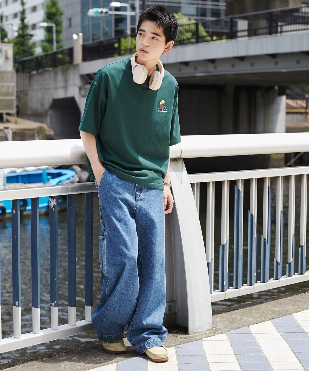 WEGO ヒゲサガラ刺繍Tシャツ 