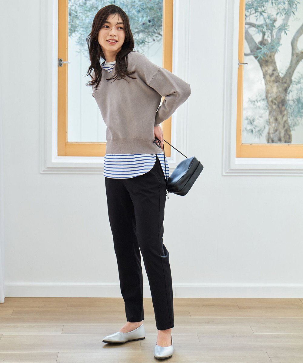 ANY 【5色展開】Ｖネックガーターニットプルオーバー 