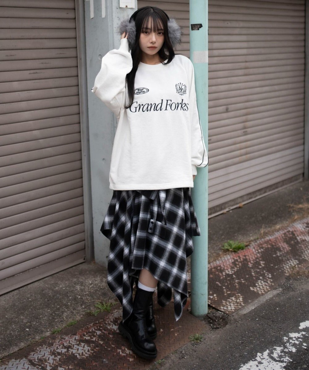 WEGO 【ユニセックス着用ITEM】ショートドロストラインプルオーバー 