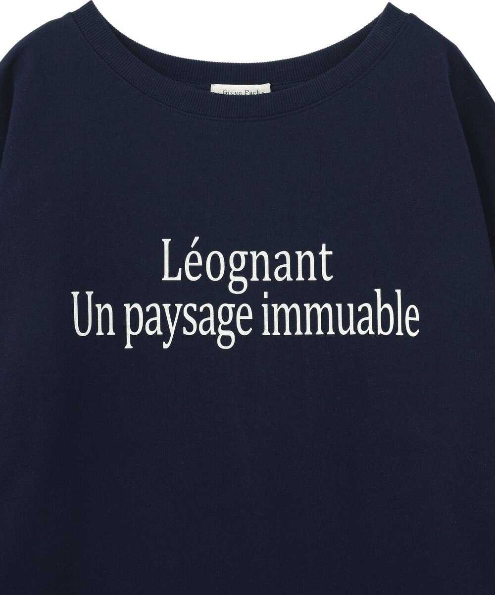 Green Parks 七分袖ロゴ裏毛プルオーバー 