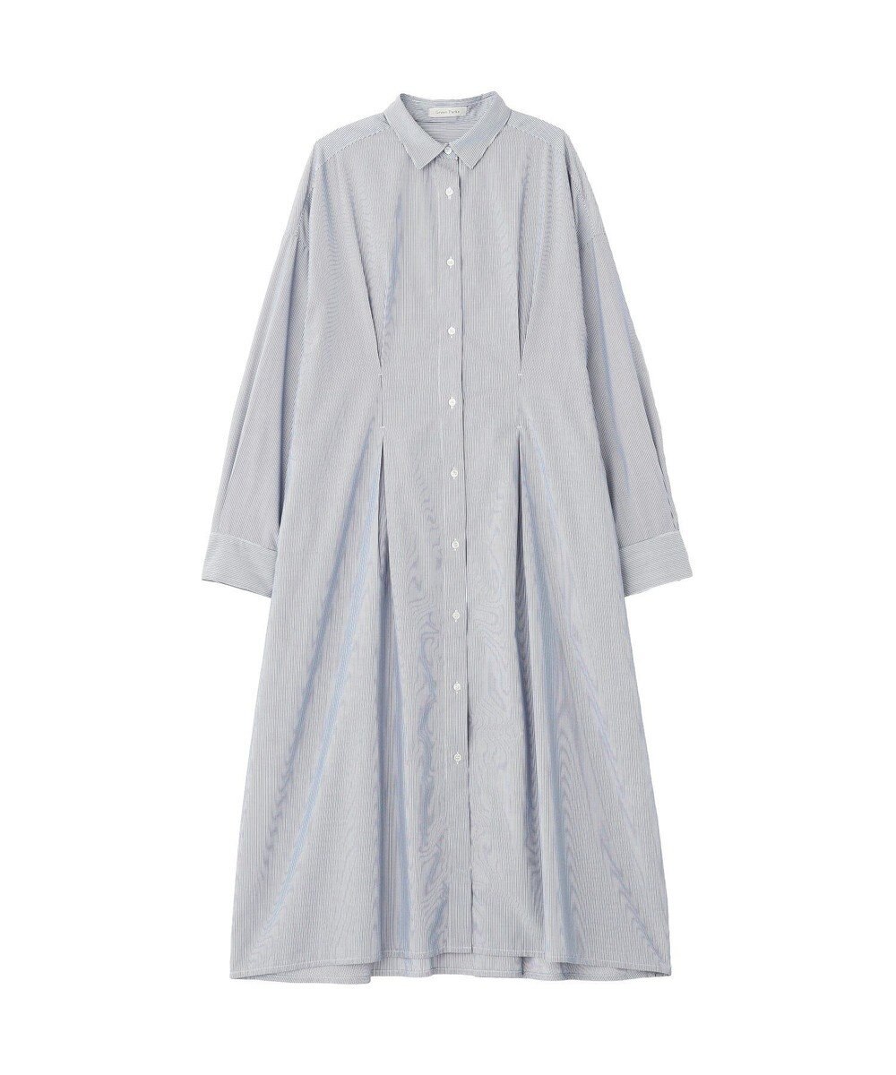 Green Parks イージーケア抜け衿ウエストタックシャツワンピース 