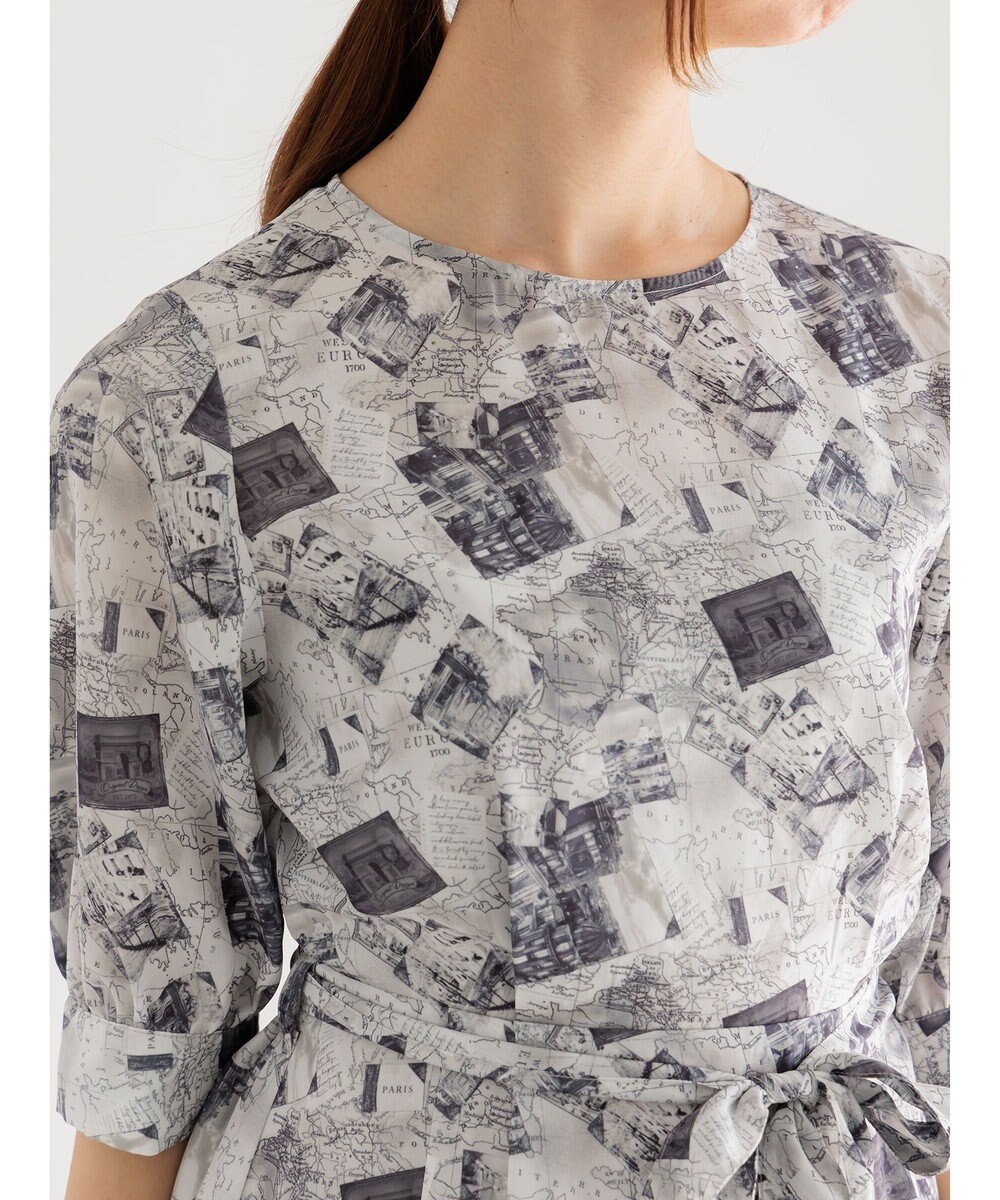 Te chichi マップパターンプリントワンピース 