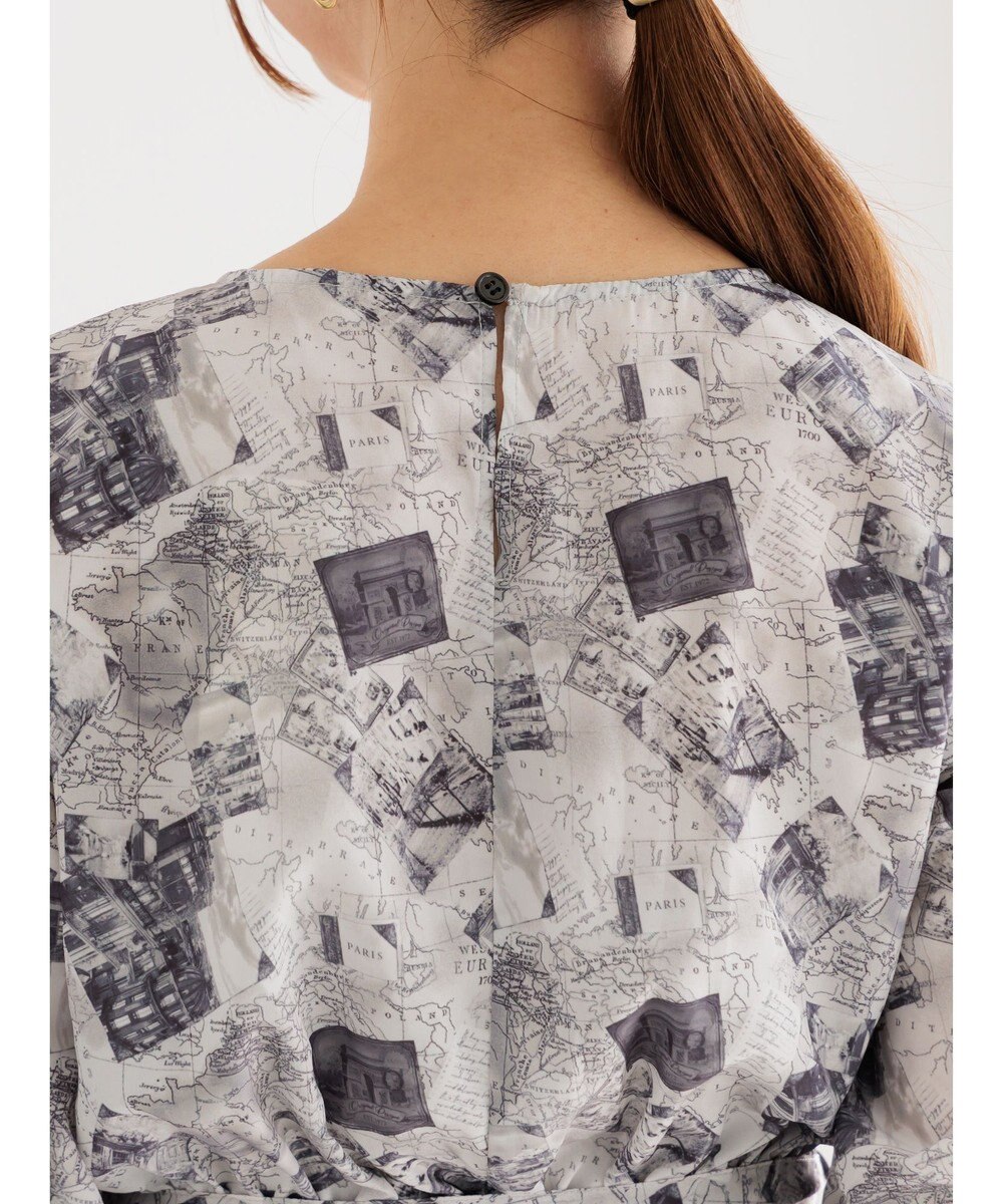 Te chichi マップパターンプリントワンピース 