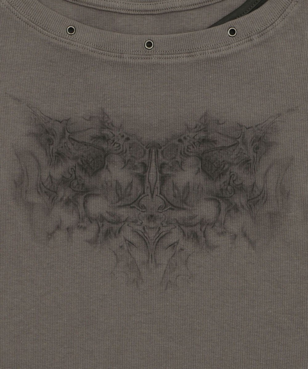 WEGO ハトメレイヤードグラフィックT 