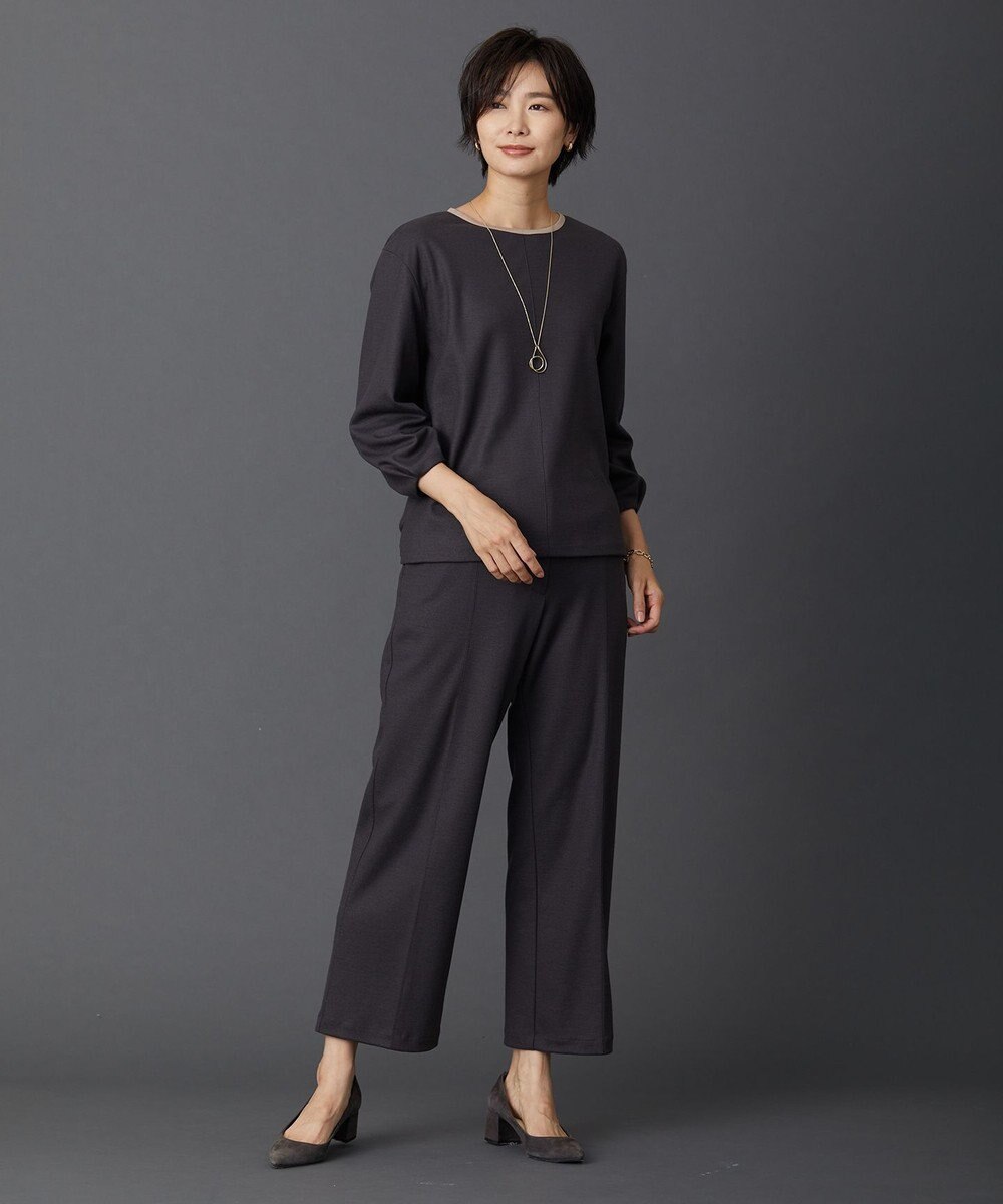 J.PRESS LADIES L 【イージーケア】ウールスムースジャージー カットソー 