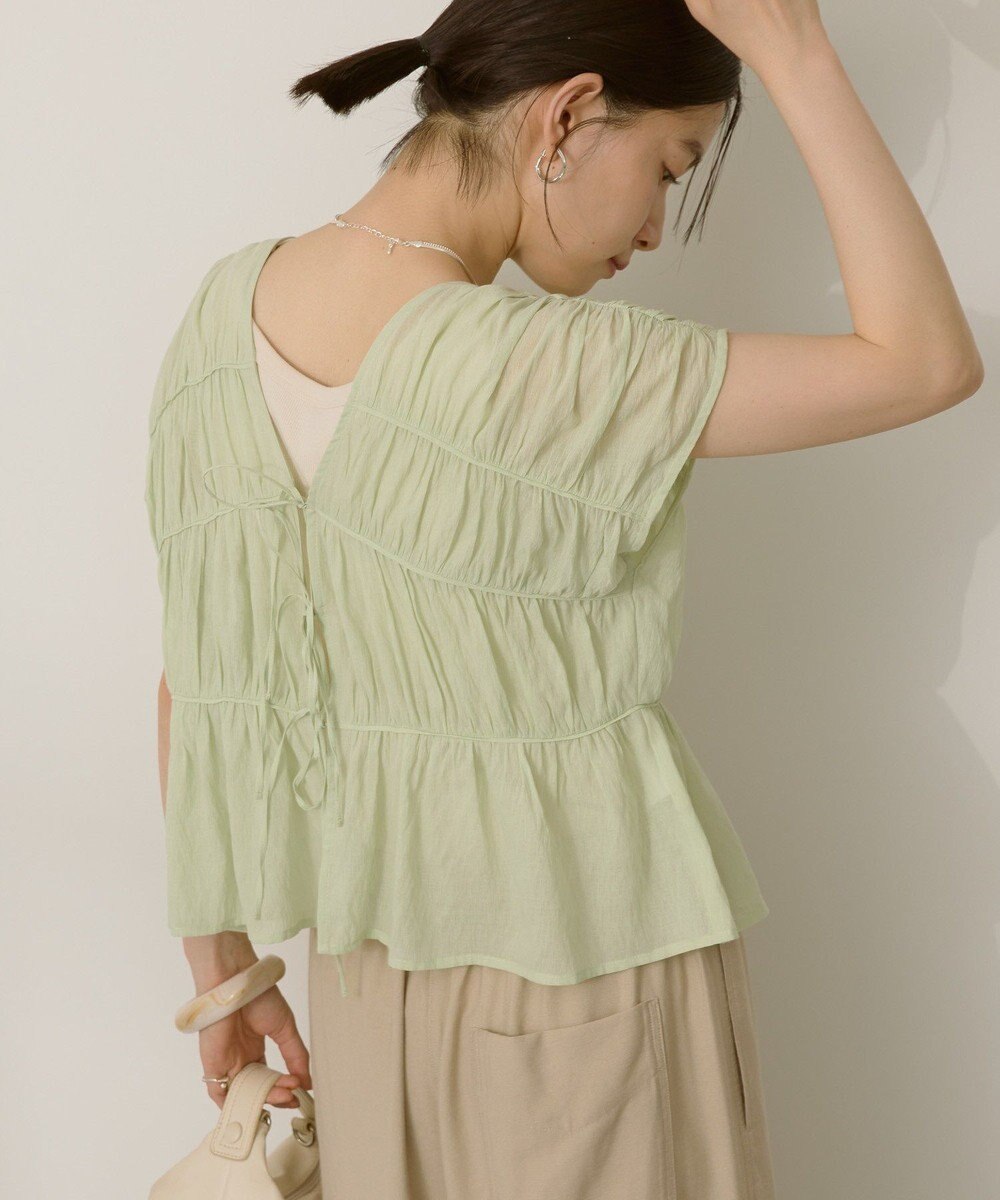 AMERICAN HOLIC 【前後2WAY】フロントリボンブラウス 