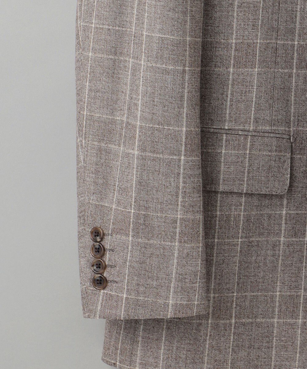 GOTAIRIKU 【CANONICO/カノニコ】サキソニーウールコットンブレンド ジャケット_ブラウンチェック 